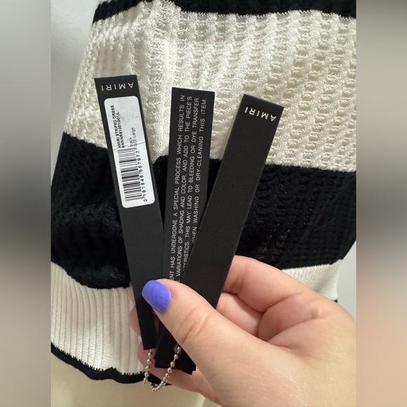 NWT Amiri Backless Multi-Stripe Sweater Dress in Brown/Black - Picture 10 of 16